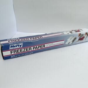 Vintage 80s Hefty Freezer Paper 60 ft Roll NEW Never Opened